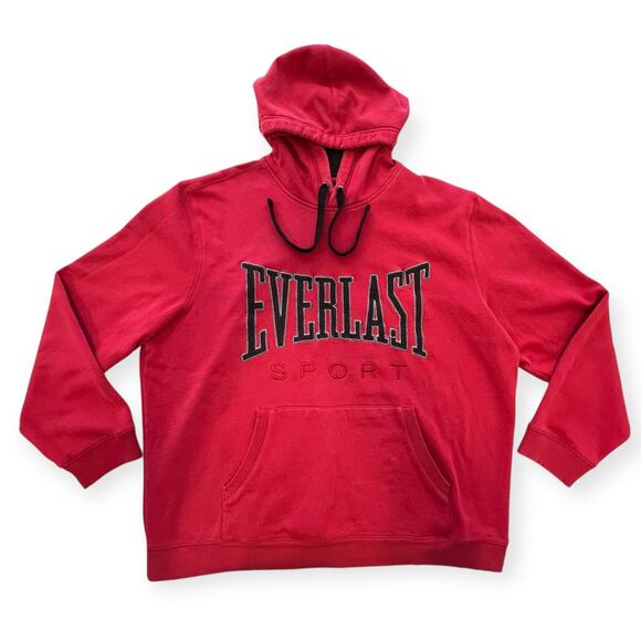 Everlast Sport Hoodie Red Black Embroidered 2XL - Picture 1 of 12